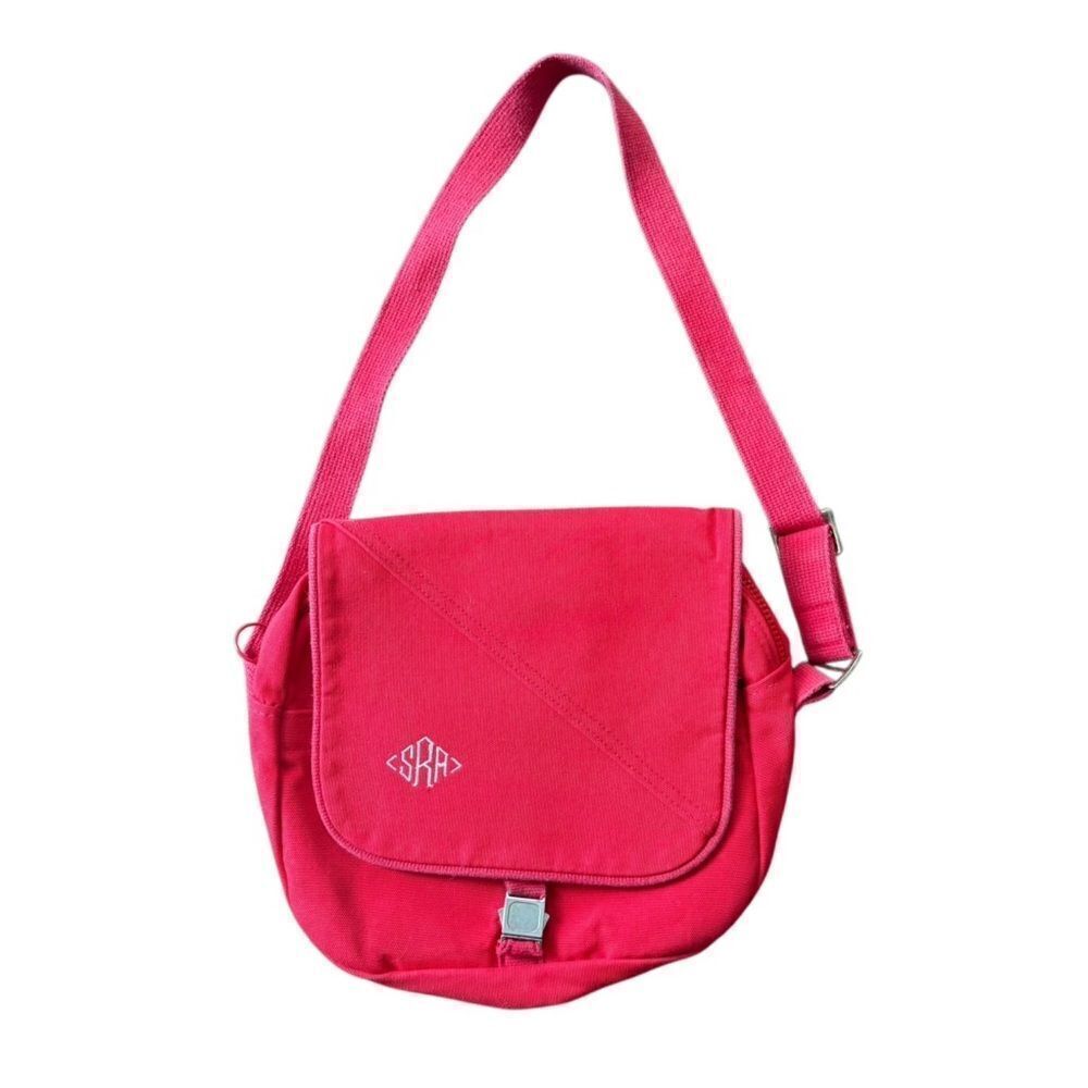 Lands' End Bag Satchel Crossbody 1980s Vintage Red